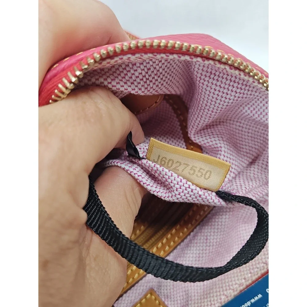 Dooney & Bourke Pebble Grain Pink Small Zipper Pocket Sac Leather Hobo Purse